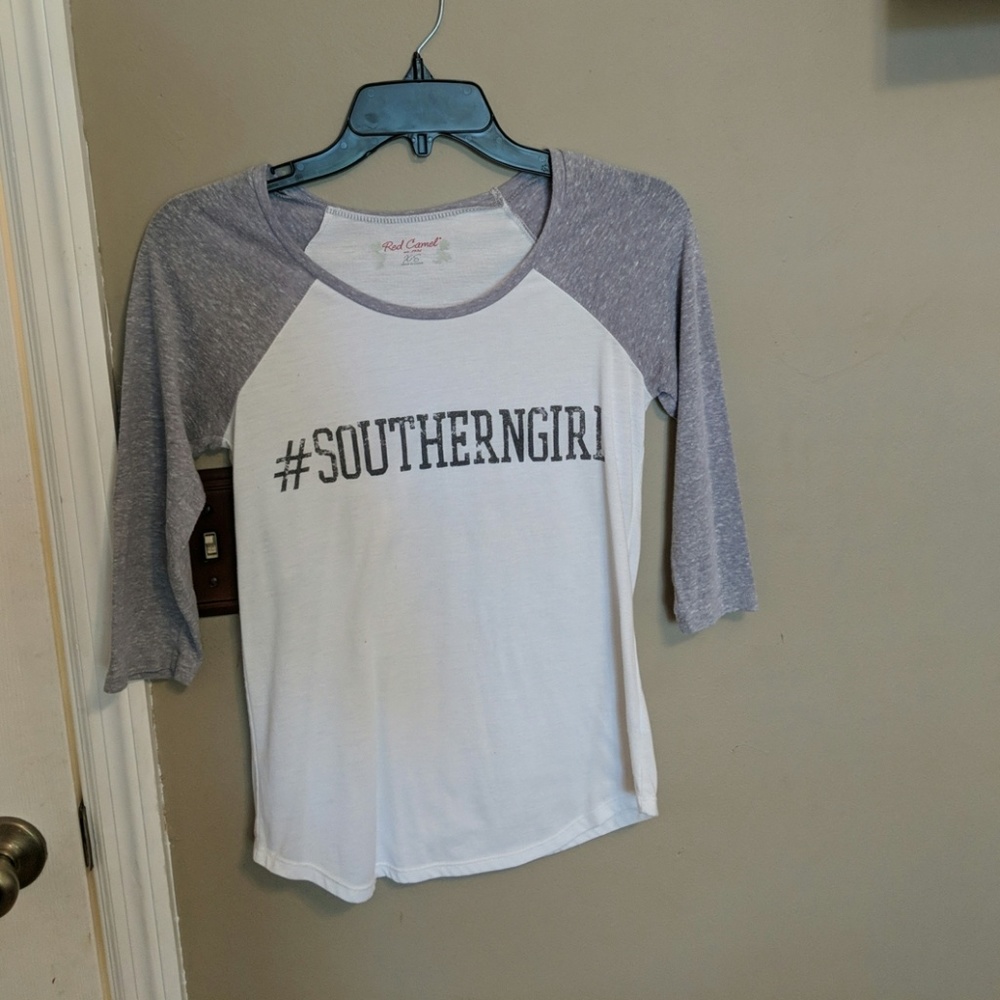 Red camel Southern Girl shirt 1/2 long sleeve.